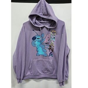 Disney Lilo & Stitch Ohana Lavender Purple Hoodie Sweatshirt 3XL Plus Size